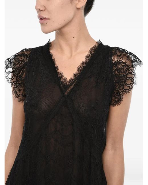 DSquared² Black Asymmetric Mini Dress
