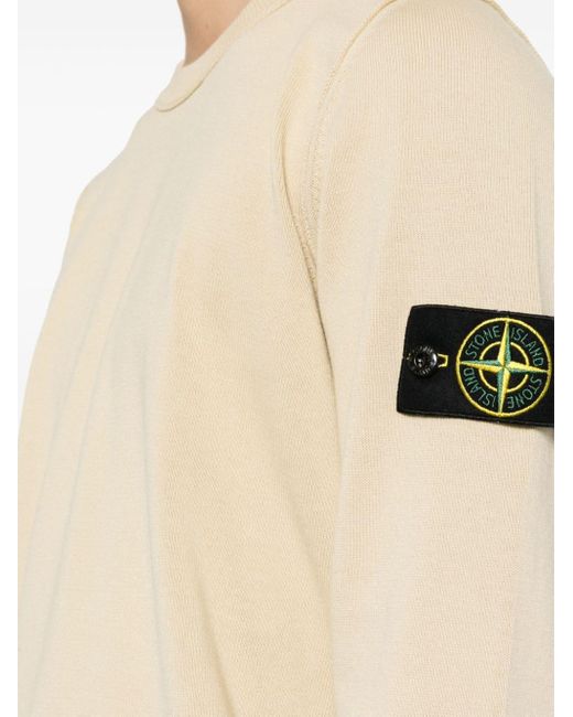Stone Island Natural Compass-badge Knitted Jumper for men