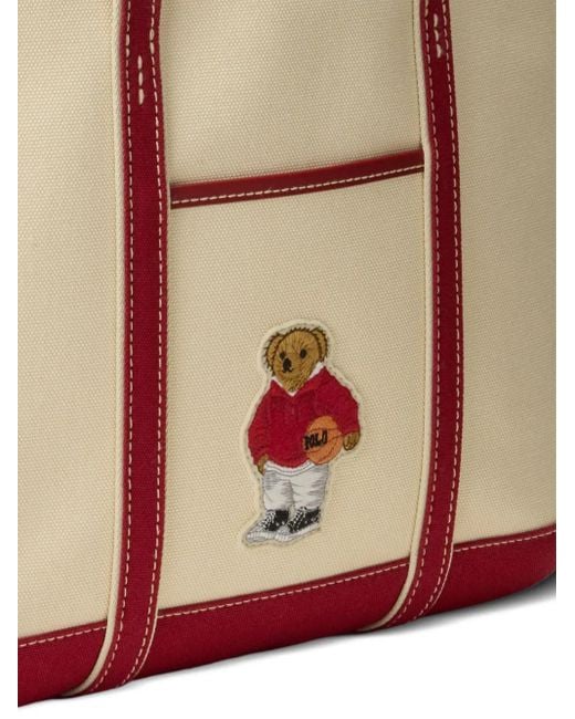 Polo Ralph Lauren Pink Polo Bear Canvas Tote Bag