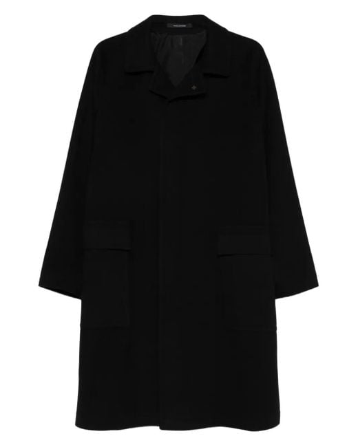 Tagliatore Black Loyds Raglan Coat for men