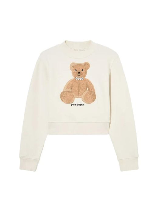 Palm Angels White Bear Fitted Sweatshirt