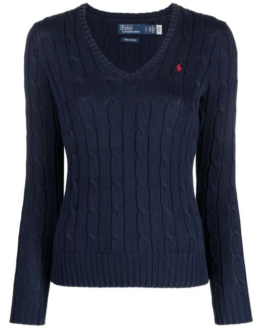 Polo Ralph Lauren Blue Cable-Knit Sweater