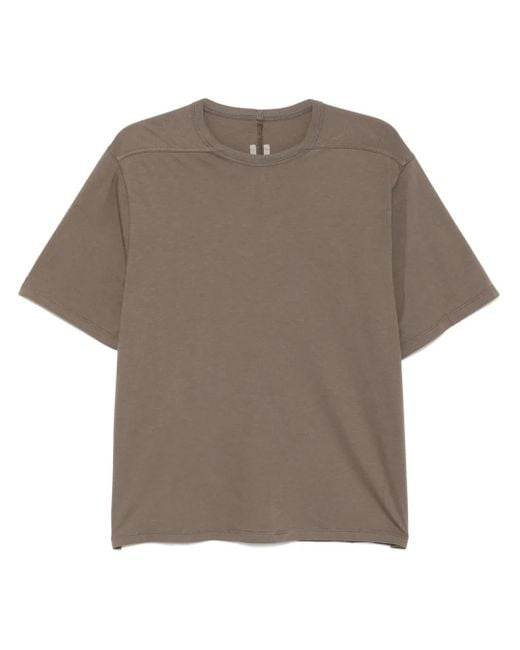 Rick Owens Brown Relaxed-Fit Short Sleeve T-Shirt With Design