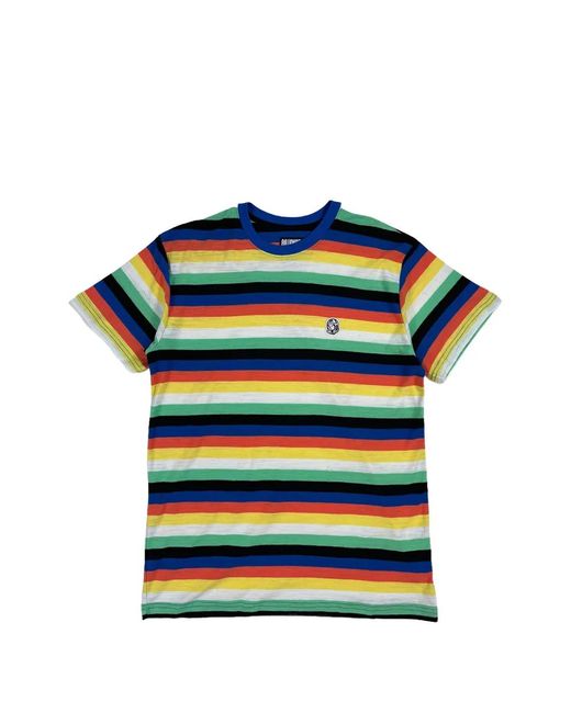 BBCICECREAM Blue Striped T-Shirt for men