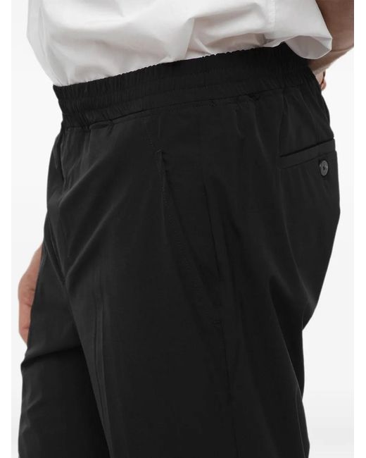 Neil Barrett Black Elasticated-Waist Slim-Fit Trousers for men