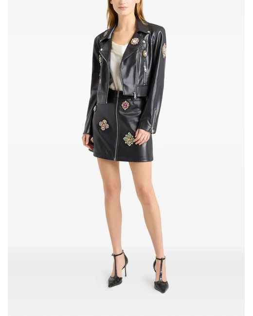 Cinq À Sept Black Baroque Patches Genevieve Skirt