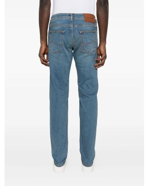 Jacob Cohen Blue Five-Pocket Jeans for men