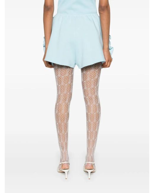 Ioana Ciolacu Blue Gerüschte Baby Peony Shorts