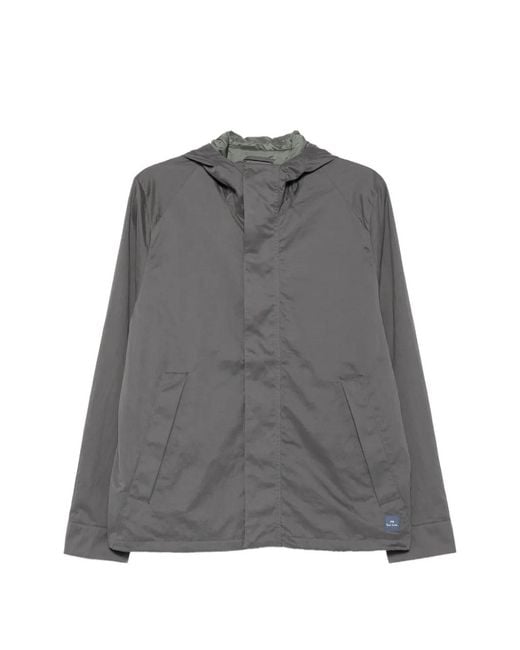 Paul Smith Gray Zip-Fastening Hooded Jacket for men
