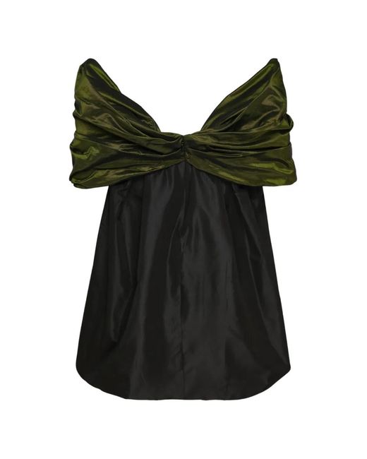 Simone Rocha Black Gathered Bow Top