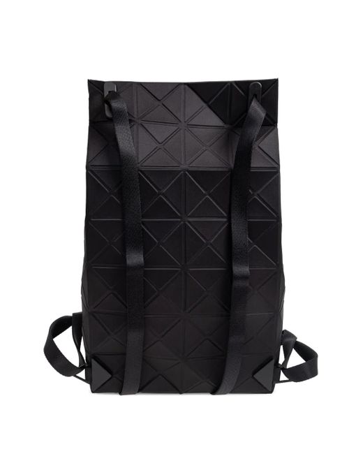 Issey Miyake Black Geometric-Pattern Backpack