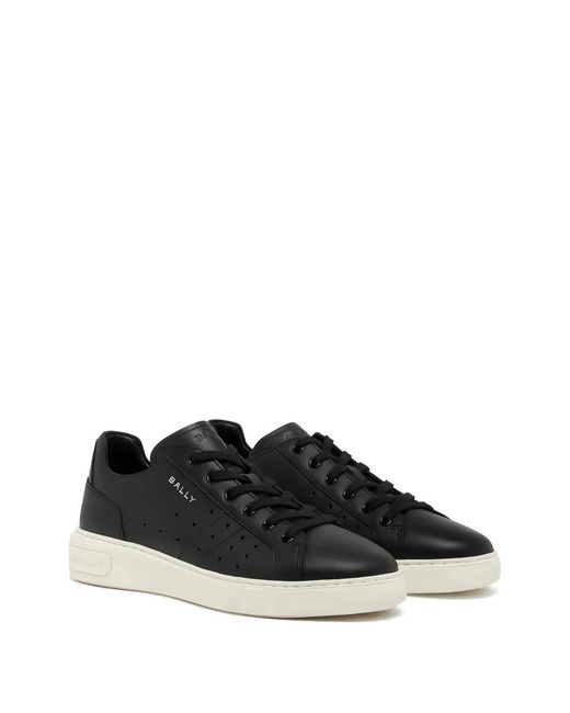 Bally Black Perforated Leather Sneakers for men