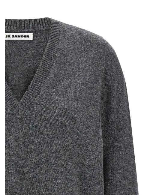 Jil Sander Vネック セーター Gray