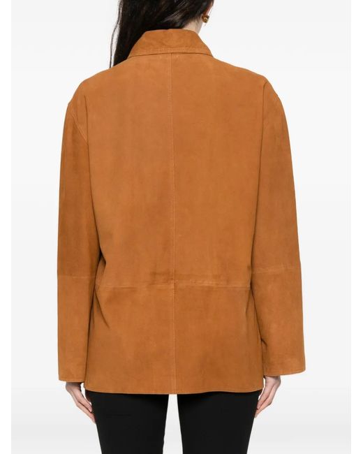 Alberta Ferretti Brown Flap-Pocket Button-Up Shirt