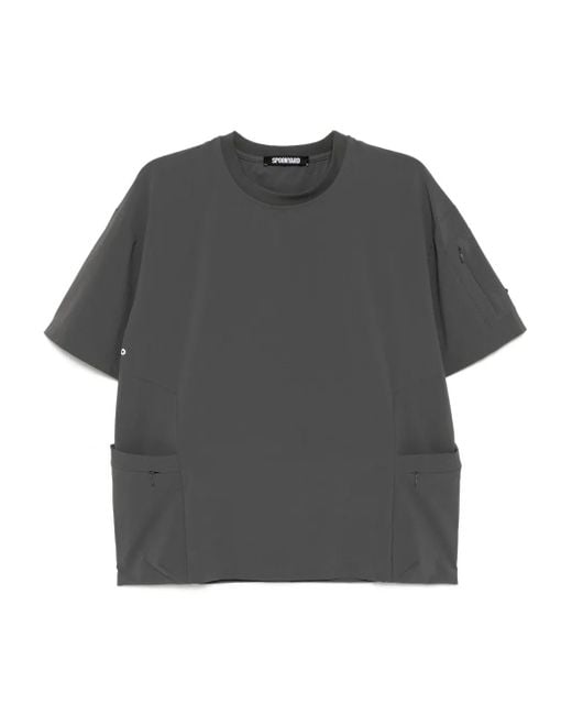 Spoonyard Gray Packable Side Zip Pockets T-Shirt