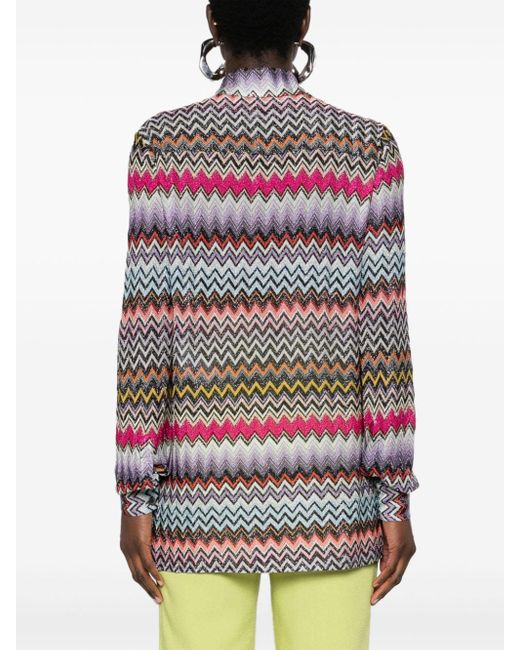 Chemise en maille zig-zag à manches longues Missoni en coloris Multicolor