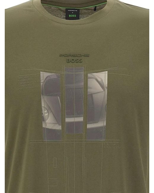 Boss Green X Porsche Graphic Crew Neck T-Shirt for men