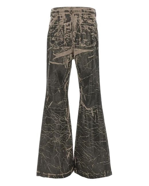 Rick Owens Gray Buttoned Bootcut Jeans for men