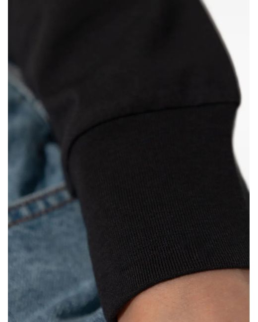 Palm Angels Black Langärmeliges Cropped-Oberteil