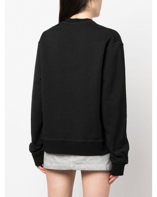 DSquared² Icon-print Cotton Sweatshirt in het Black