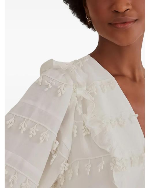 Farm Rio Jurk Met Ruches in het White