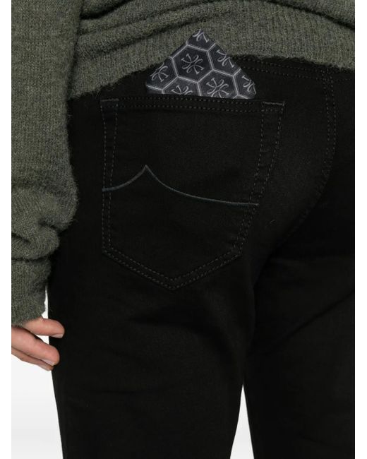 Jacob Cohen Black Five-Pocket Jeans for men