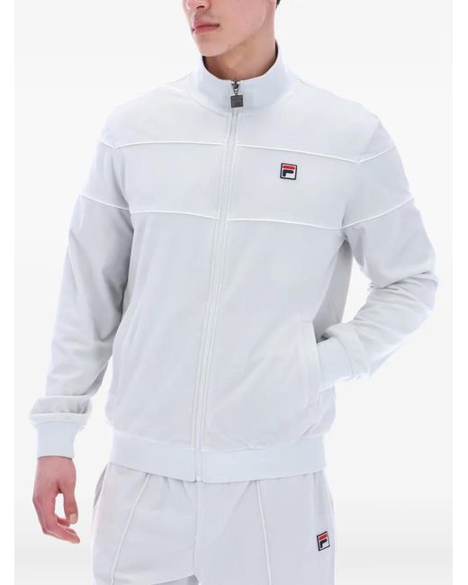 Fila Gray Vittorio Piping-Detail Track Sweatshirt for men