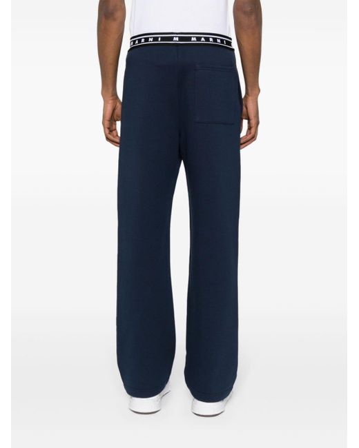 Pantalon de jogging à taille à logo Marni pour homme en coloris Blue