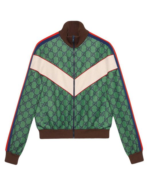 Gucci Sportjacke mit GG-Streifen in Grün für Herren | Lyst AT