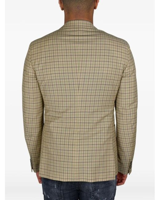Prada Green Check-Pattern Blazer for men