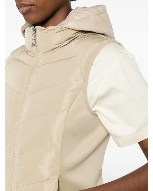 Patrizia Pepe Natural Hooded Sleeveless Down Gilet