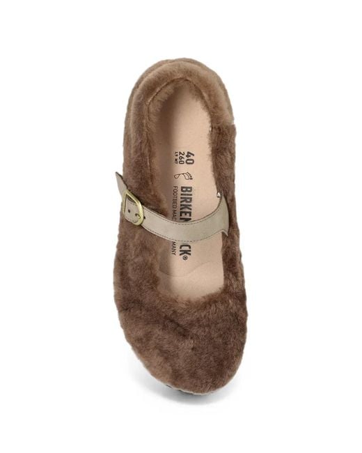 Birkenstock Brown Santa Clarita Buckled Ballet Flats