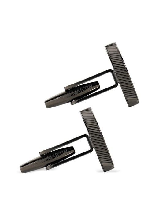 Aston Martin Watches Black Logo Round Cufflinks for men