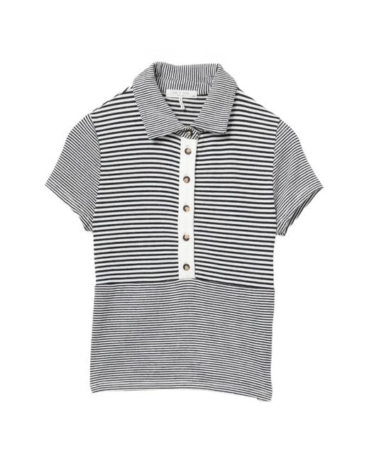 Rag & Bone Gray Polo The Knit À Rayures
