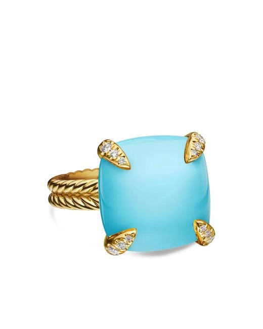 David Yurman Blue 18Kt Châtelaine And Diamond Ring (14Mm)