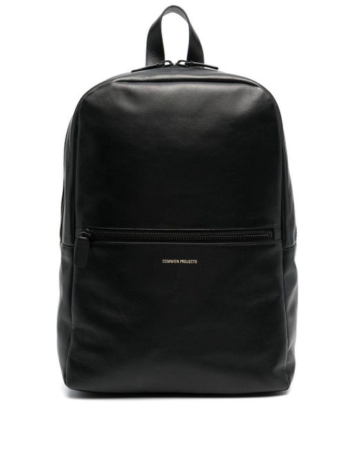 Common Projects Black Logo-plaque Backpack for men