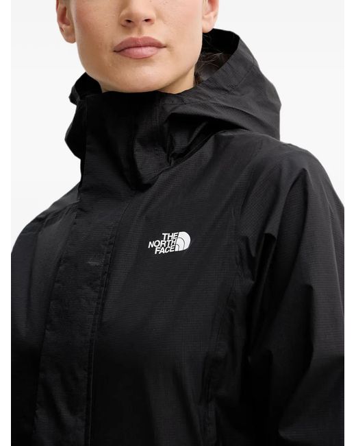 The North Face Black Hooded Ripstop Packable Parka Coat