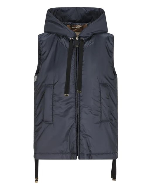 Chaleco Con Capucha Max Mara de color Blue