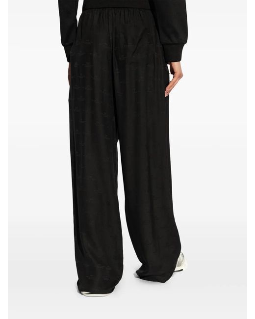 Balenciaga Black Logo-Print Trousers