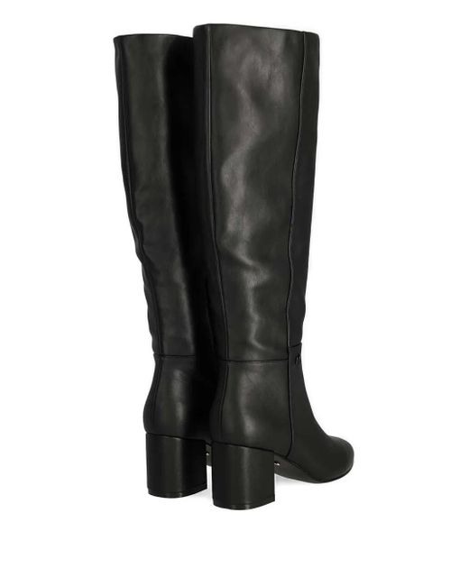 Mexx Black Block-Heel Pointed-Toe Boots