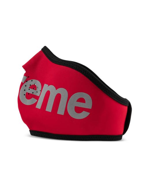 Supreme Red Logo Windstopper Face Mask