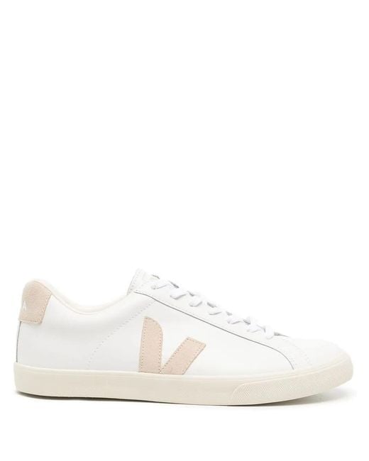 Veja White Esplar Low-Top Leather Sneakers