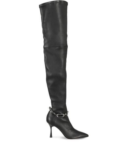 STUDIO AMELIA Black 90Mm Leather Boots