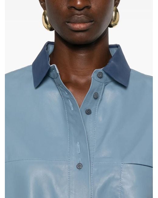Camisa con bolsillo y botones Forte Forte de color Blue
