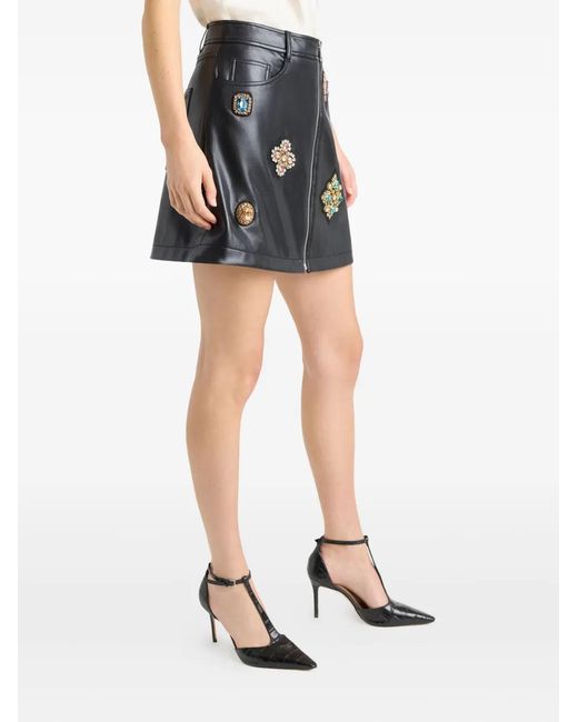 Cinq À Sept Black Baroque Patches Genevieve Skirt