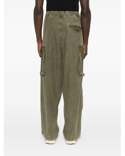 Maison Mihara Yasuhiro Green Cargo Pocket Drawstring Trousers for men