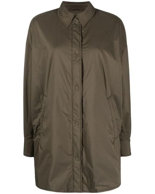Herno Green Press-Stud Shirt Jacket