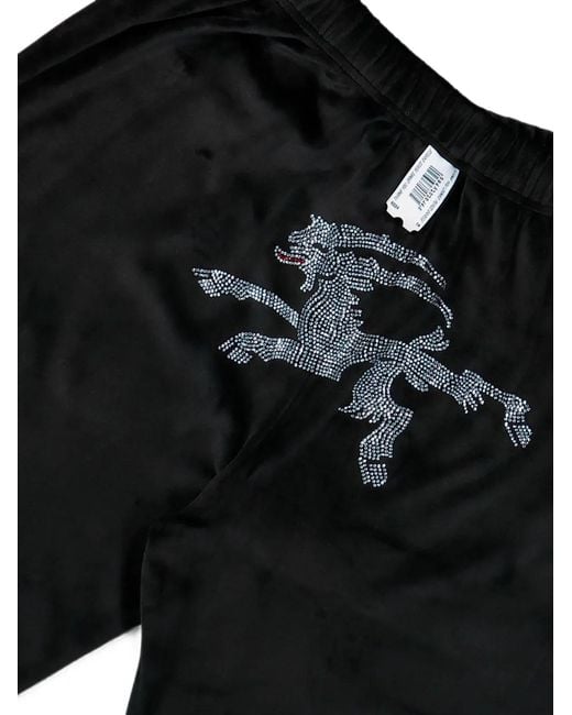 PROTOTYPES Black Nikki Rhinestone-Embellished Track Pants for men