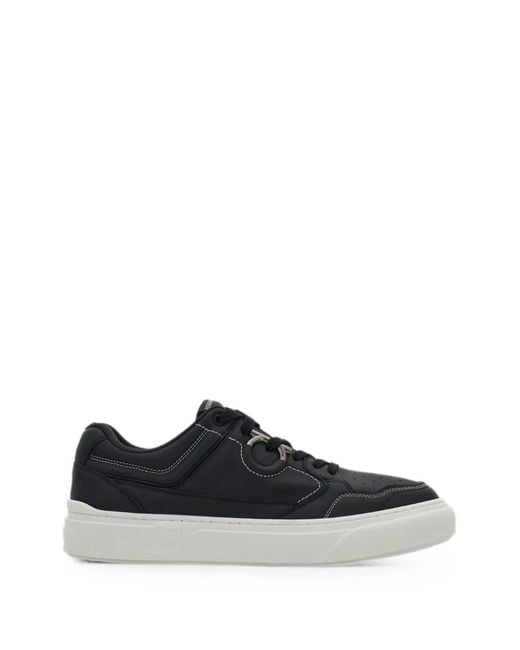 Ferragamo Black Gancini Sneakers for men