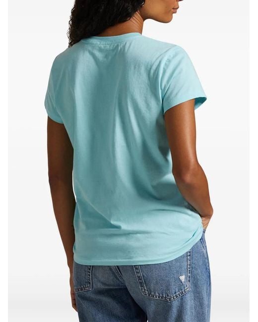 Polo Ralph Lauren Blue T-Shirts And Polos Cotton